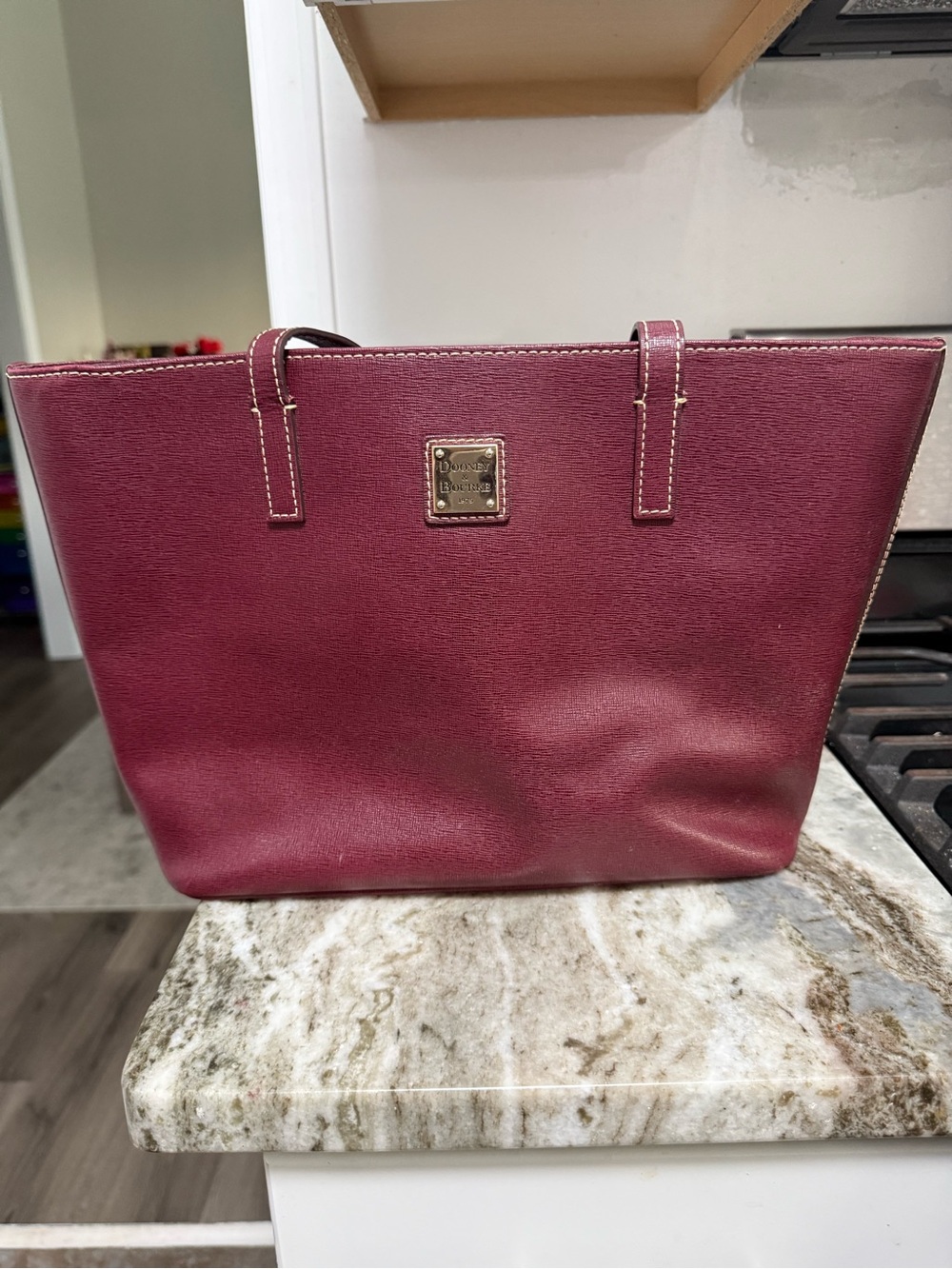 Dooney & Bourke Wine Leather Tote